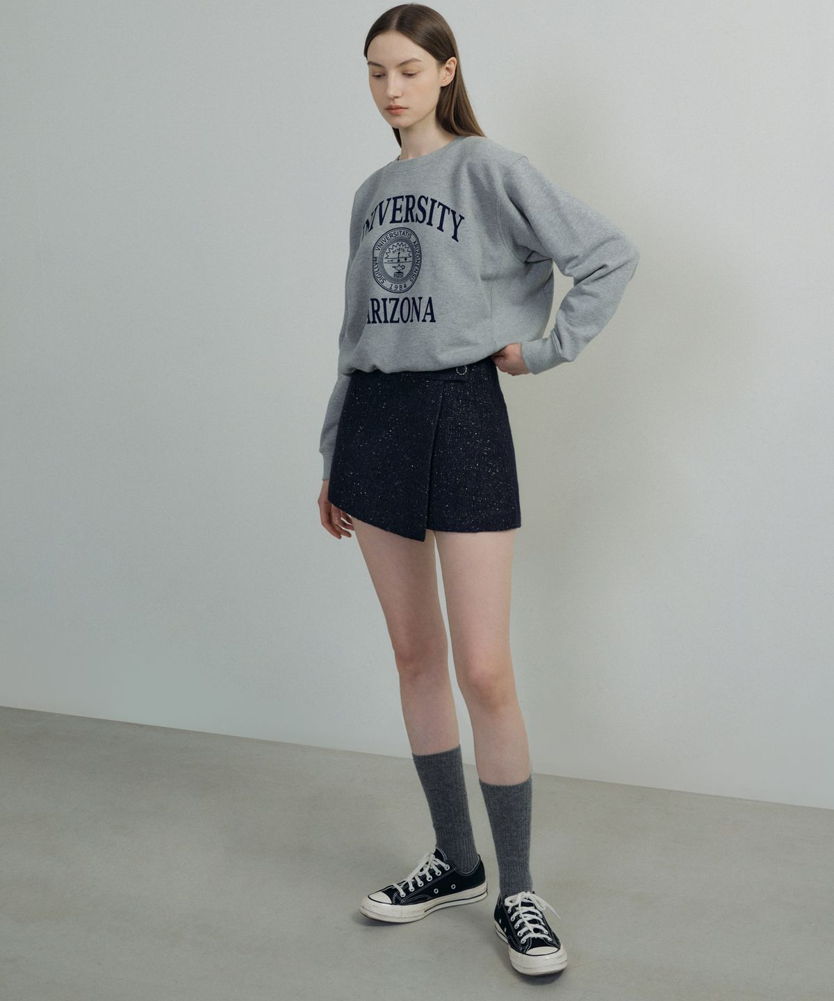 오떼뜨(OCTETTE) UNIVERSITY SWEAT T_2COLOR
