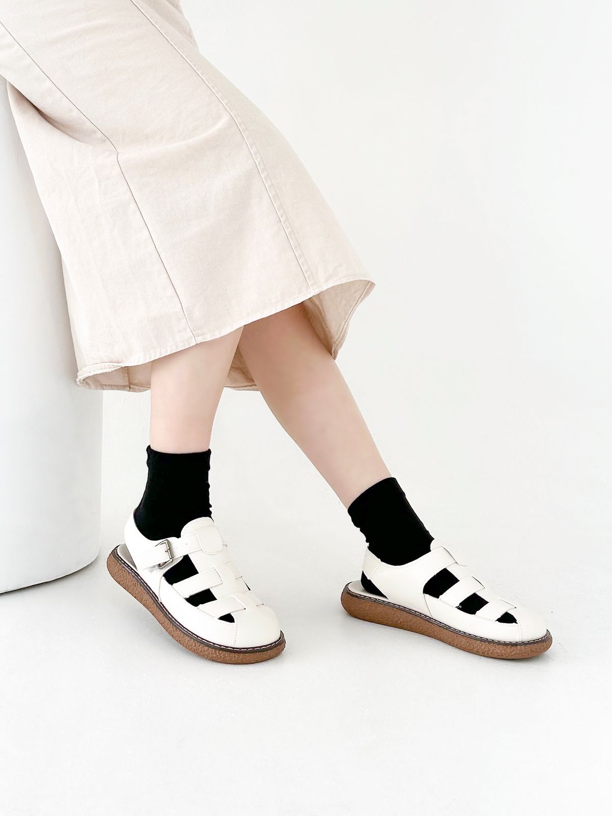 옐로우삭스(YELLOWSOCKS) [무압] 숏 삭스 블랙