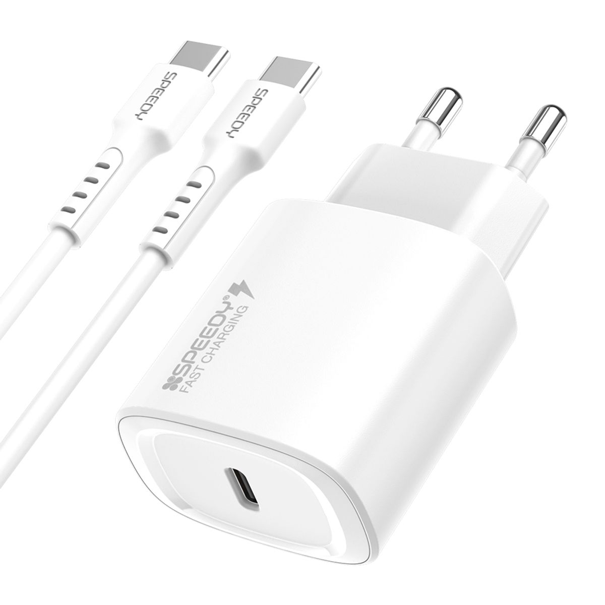 스피디(SPEEDY) GaN PD 20w 가정용 고속 분리형 충전기 + CtoC 1.2M 25W 케이블