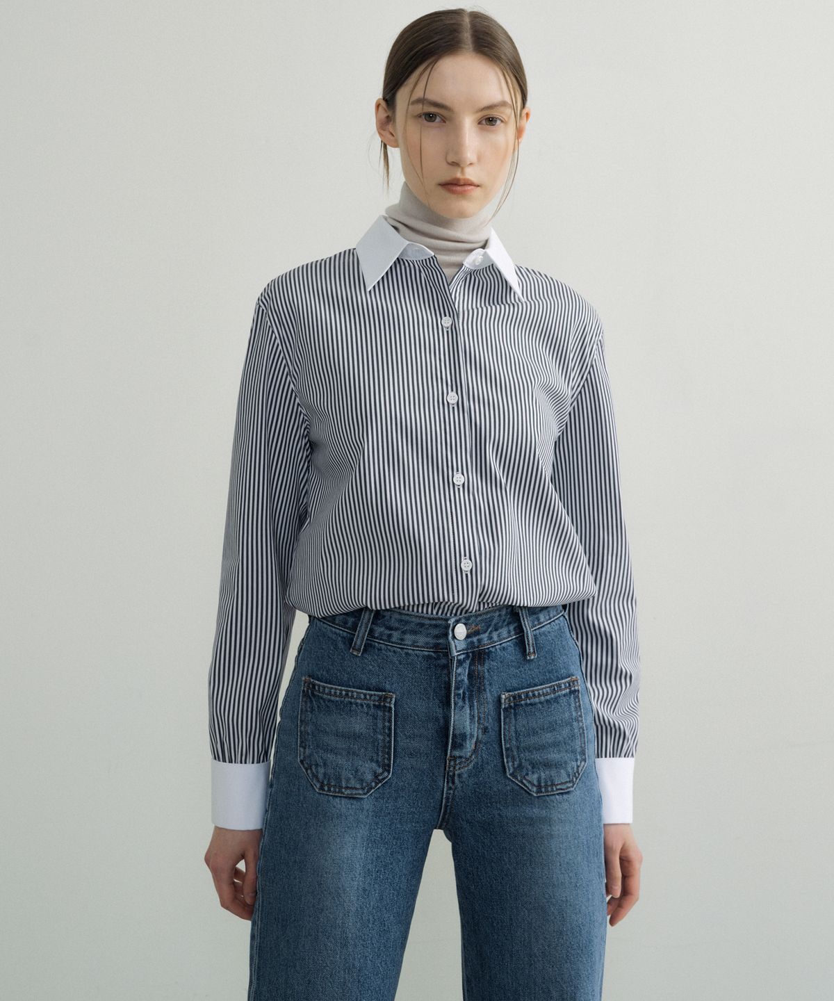오떼뜨(OCTETTE) STRIPE COTTON SHIRTS