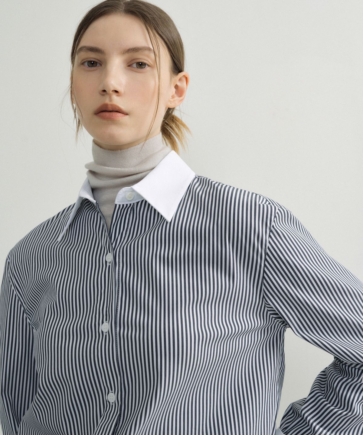 오떼뜨(OCTETTE) STRIPE COTTON SHIRTS