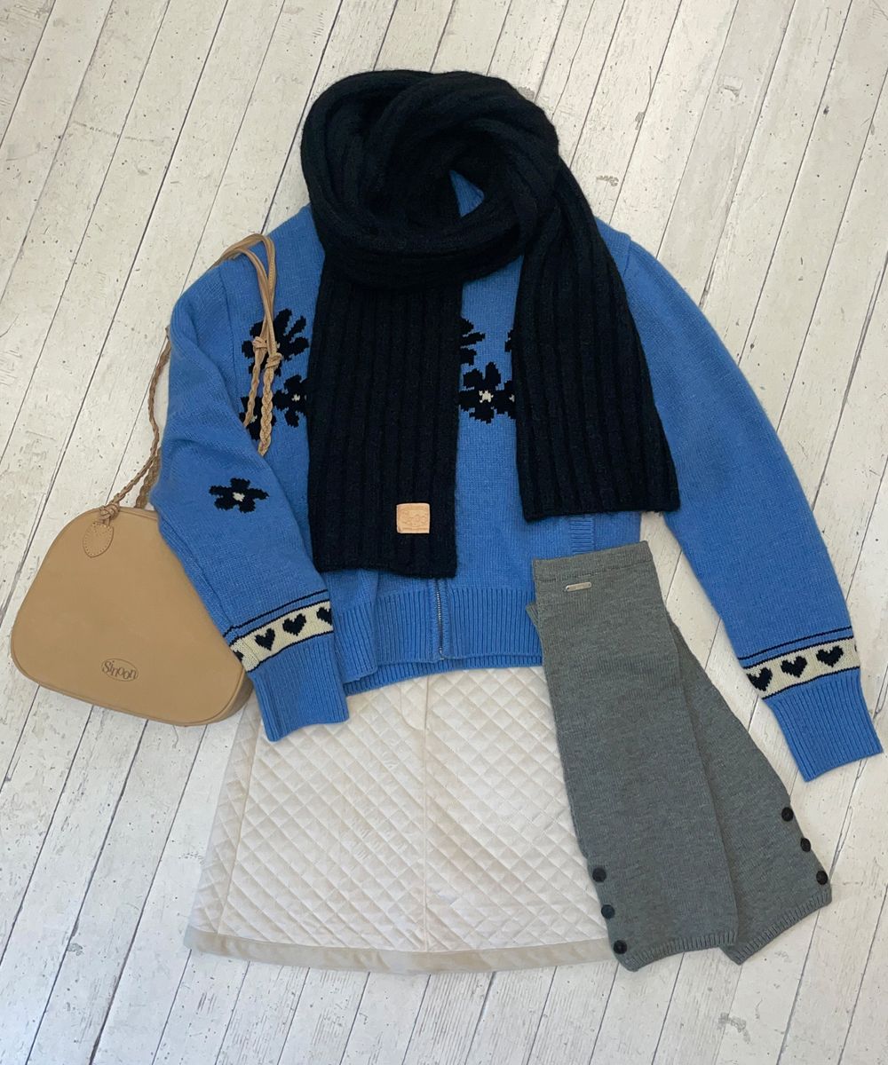 MUSINSA公式 | SINOON HAIRY COZY MUFFLER (BLACK)