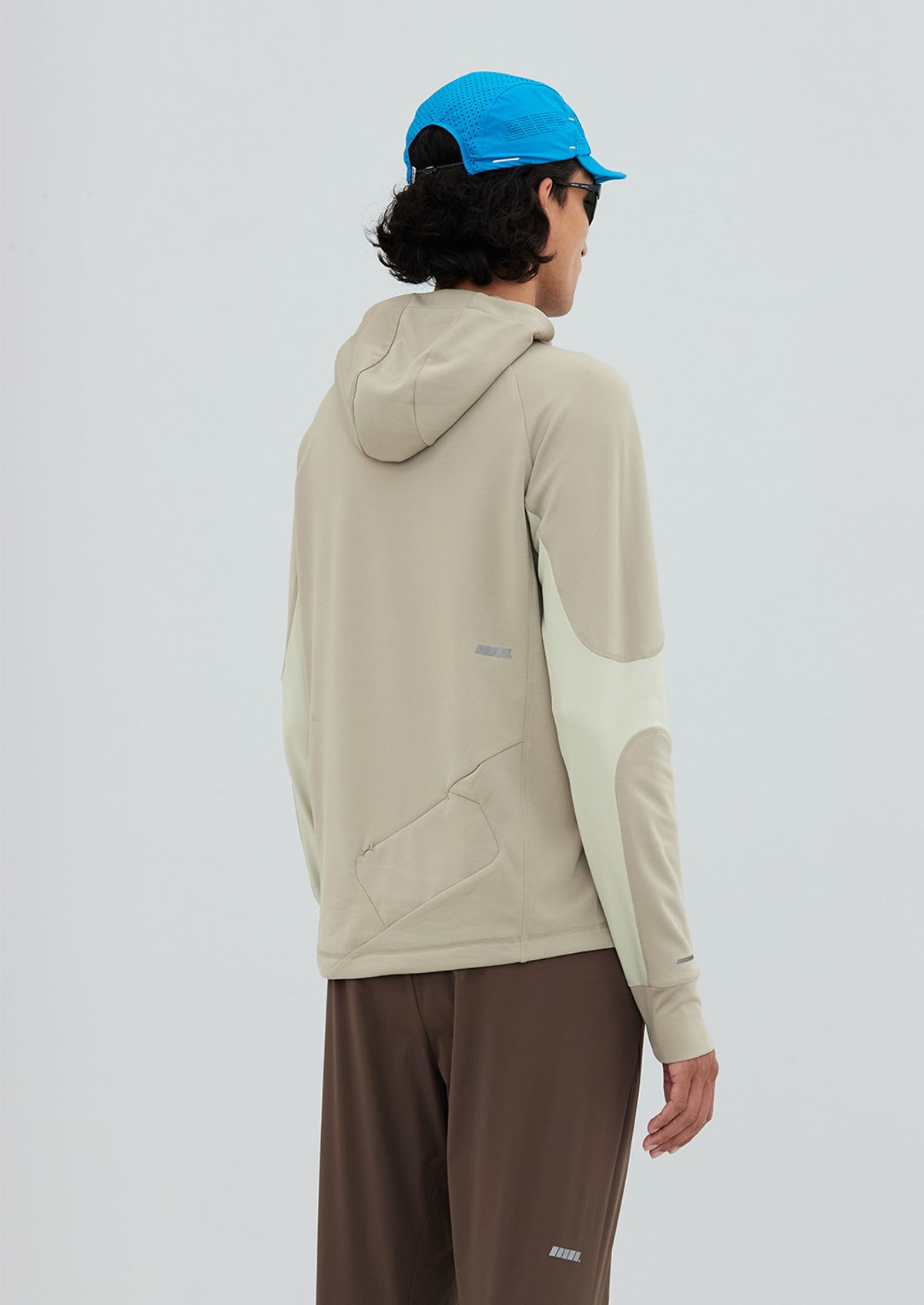 칼렉(KALEG) MENS AIR BLADE HALF ZIP T SHIRTS (ATHLETIC) LIGHT KHAKI