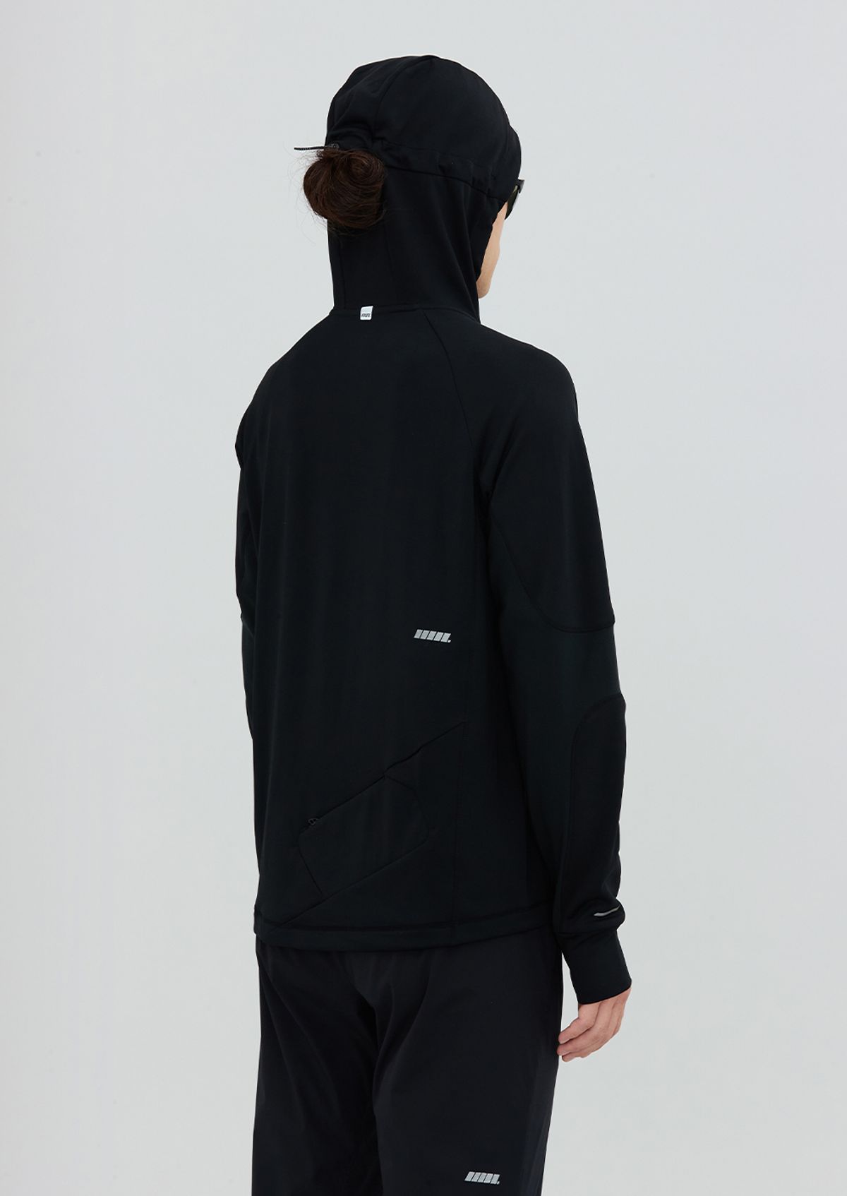 칼렉(KALEG) MENS AIR BLADE HALF ZIP T SHIRTS (ATHLETIC) BLACK