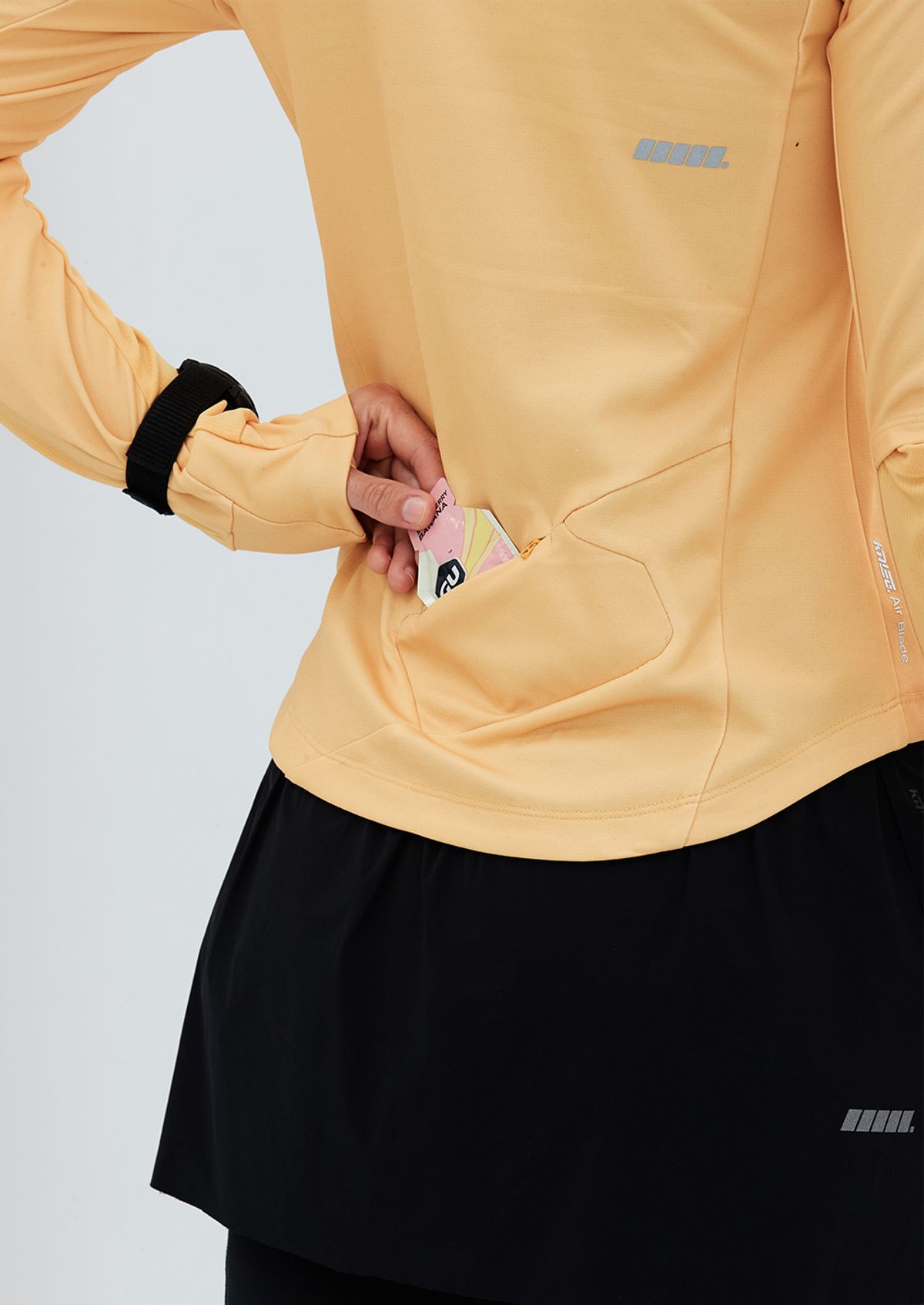 칼렉(KALEG) WOMENS AIR BLADE HALF ZIP T SHIRTS (ATHLETIC) SOFT ORANGE
