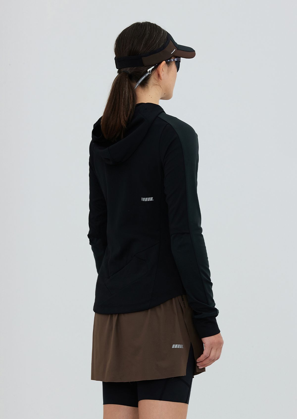 칼렉(KALEG) WOMENS AIR BLADE HALF ZIP T SHIRTS (ATHLETIC) BLACK