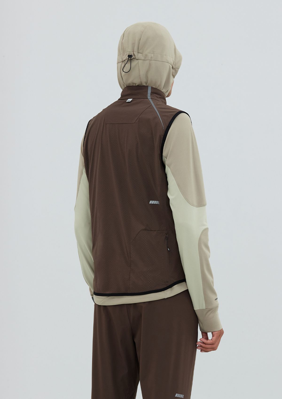 칼렉(KALEG) MENS AIR BLADE GILET (ATHLETIC) MILD BROWN