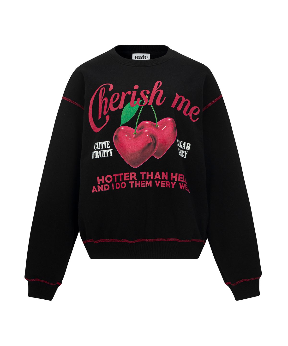 하투(HATU) CHERISH ME SWEATSHIRT BLACK