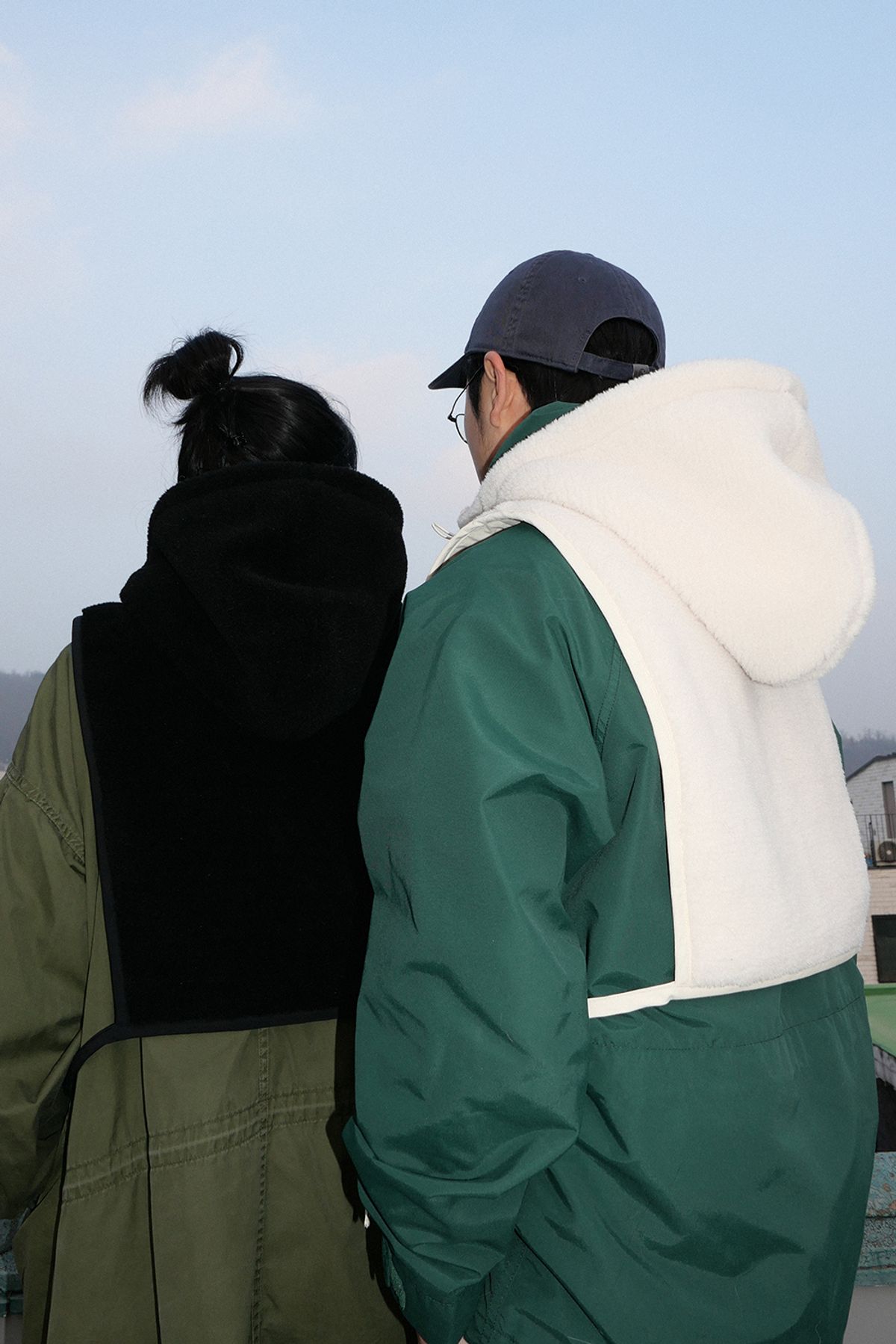 힌지(HINGE) 시어링 후디 베스트 / 아이보리