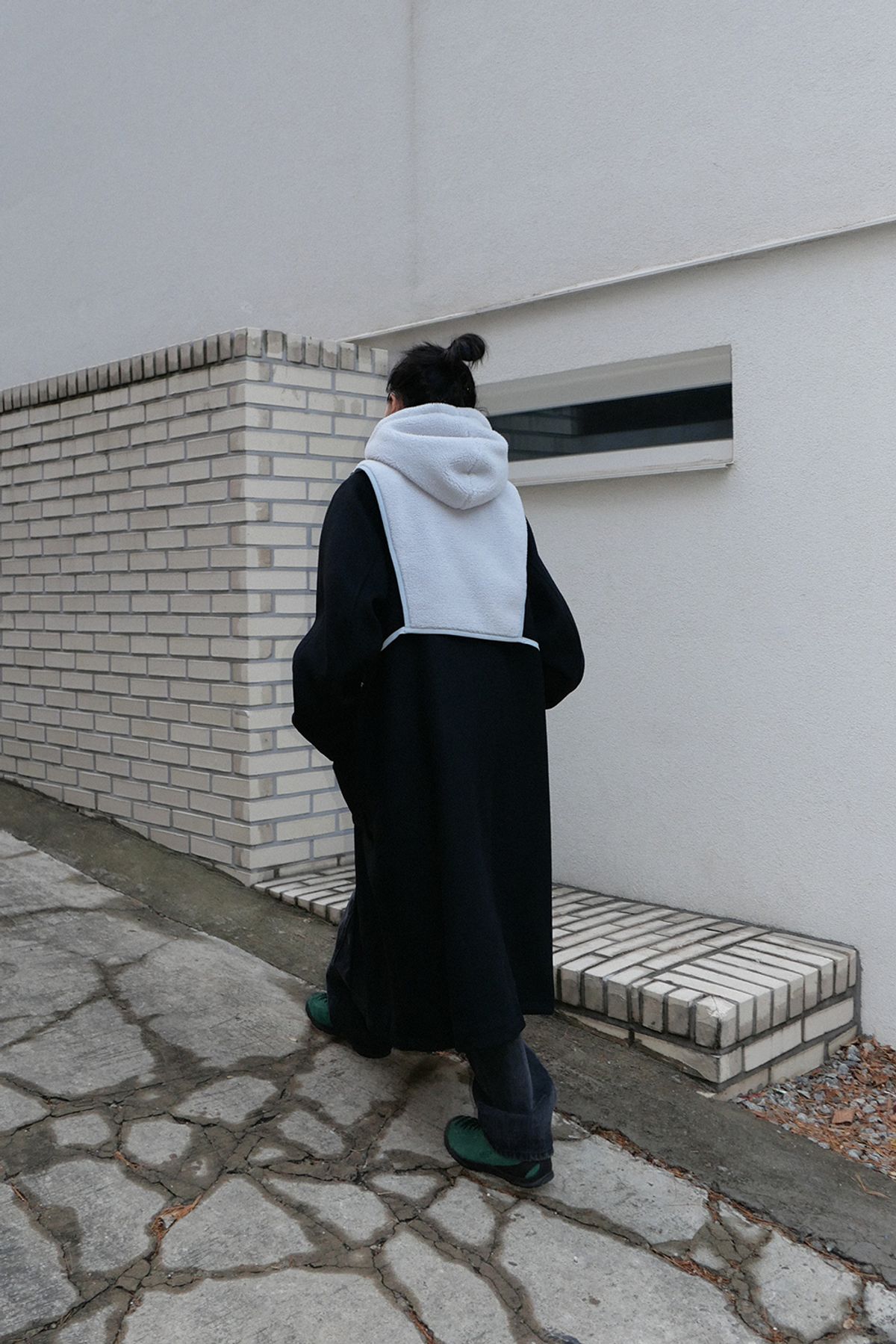 힌지(HINGE) 시어링 후디 베스트 / 스노우그레이