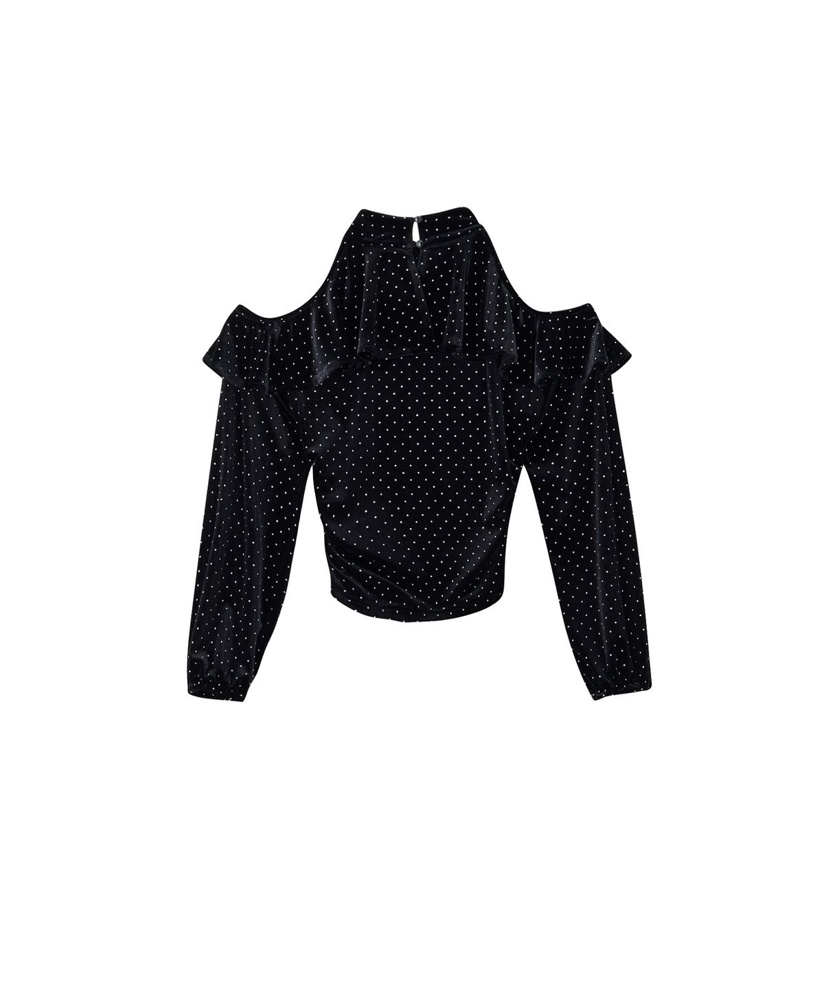 살롱 드 욘(SALON DE YOHN) Shoulder Point Velvet Blouse