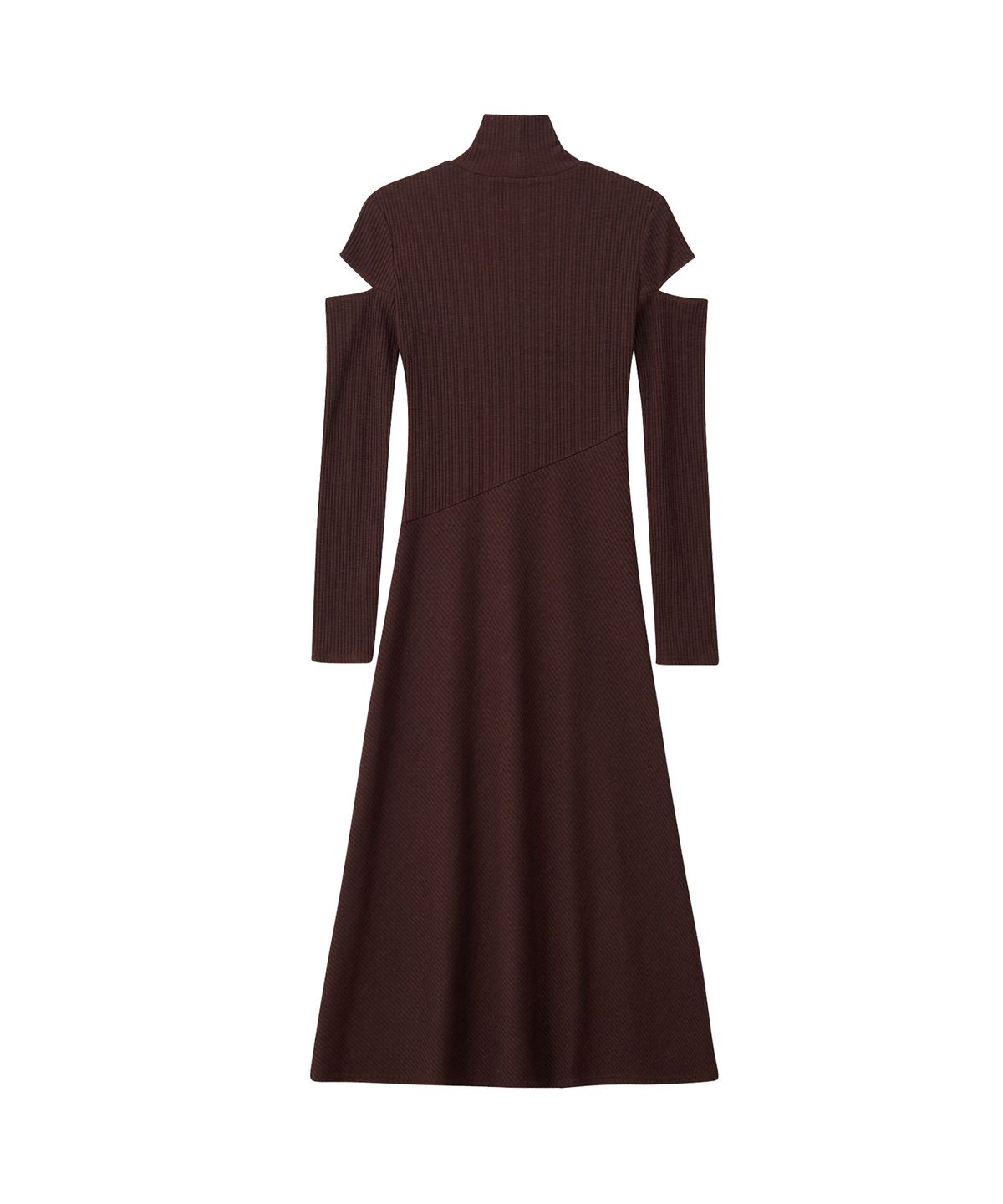 살롱 드 욘(SALON DE YOHN) High Neck Cut-Out Long Dress_ Brown