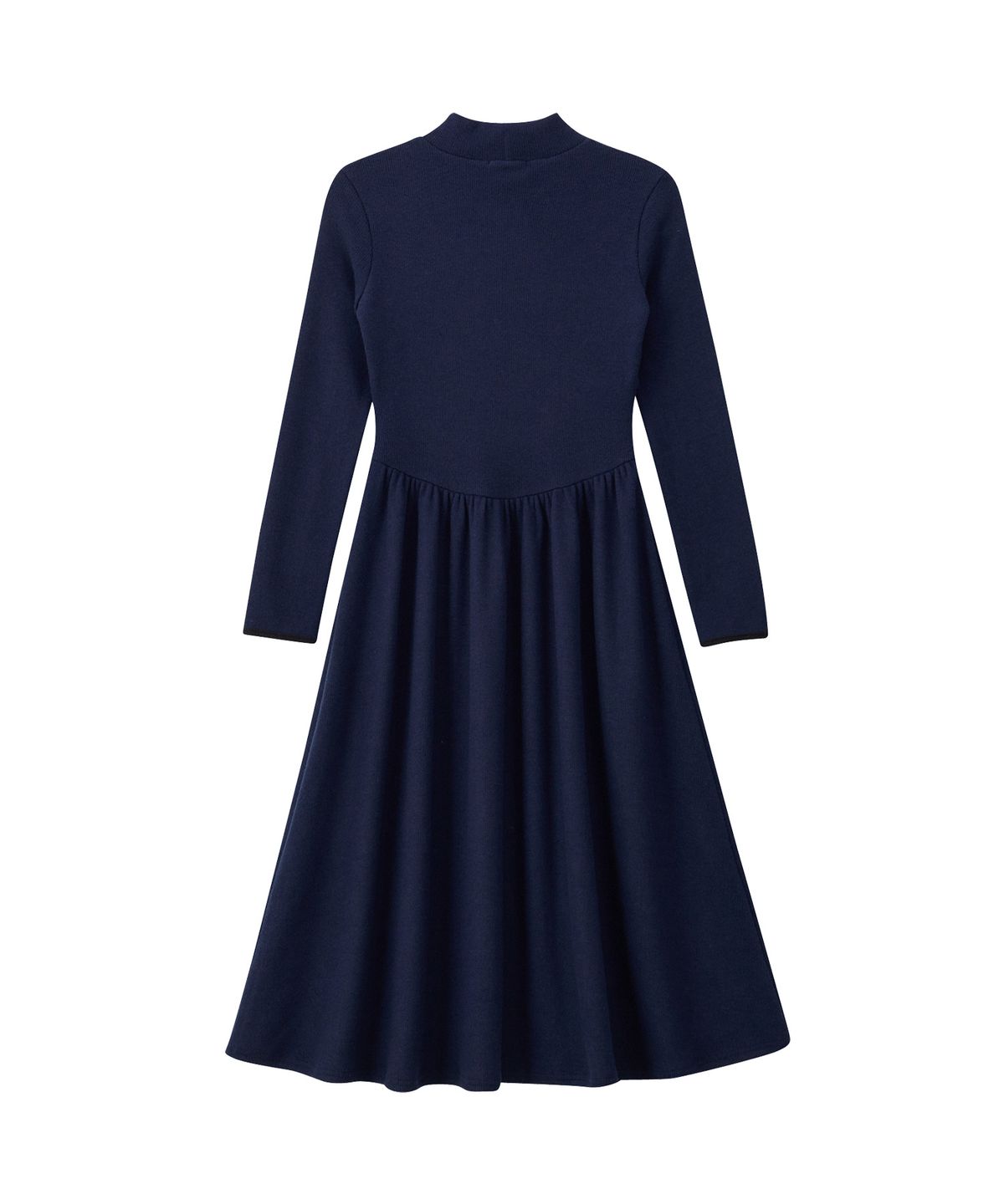 살롱 드 욘(SALON DE YOHN) Line Point High Neck Dress_ Navy