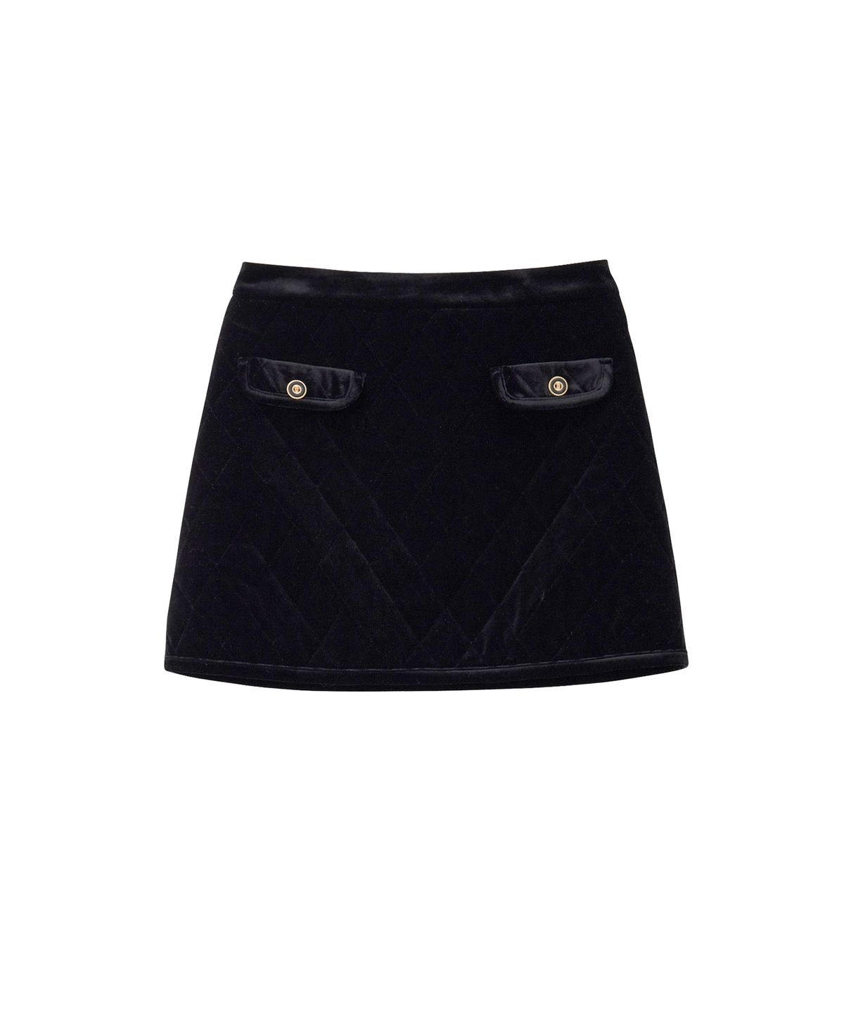 살롱 드 욘(SALON DE YOHN) Velvet Quilting Mini Skirt