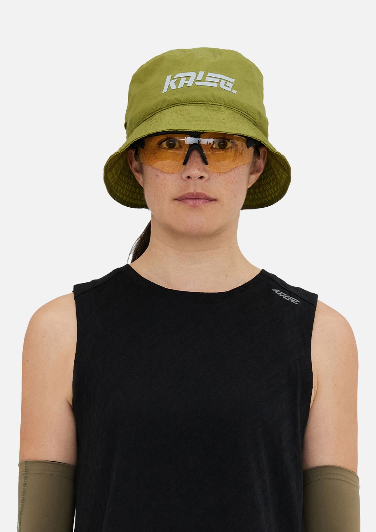 칼렉(KALEG) UNISEX WARM UP RUNNING BUCKET HAT YELLOW GREEN