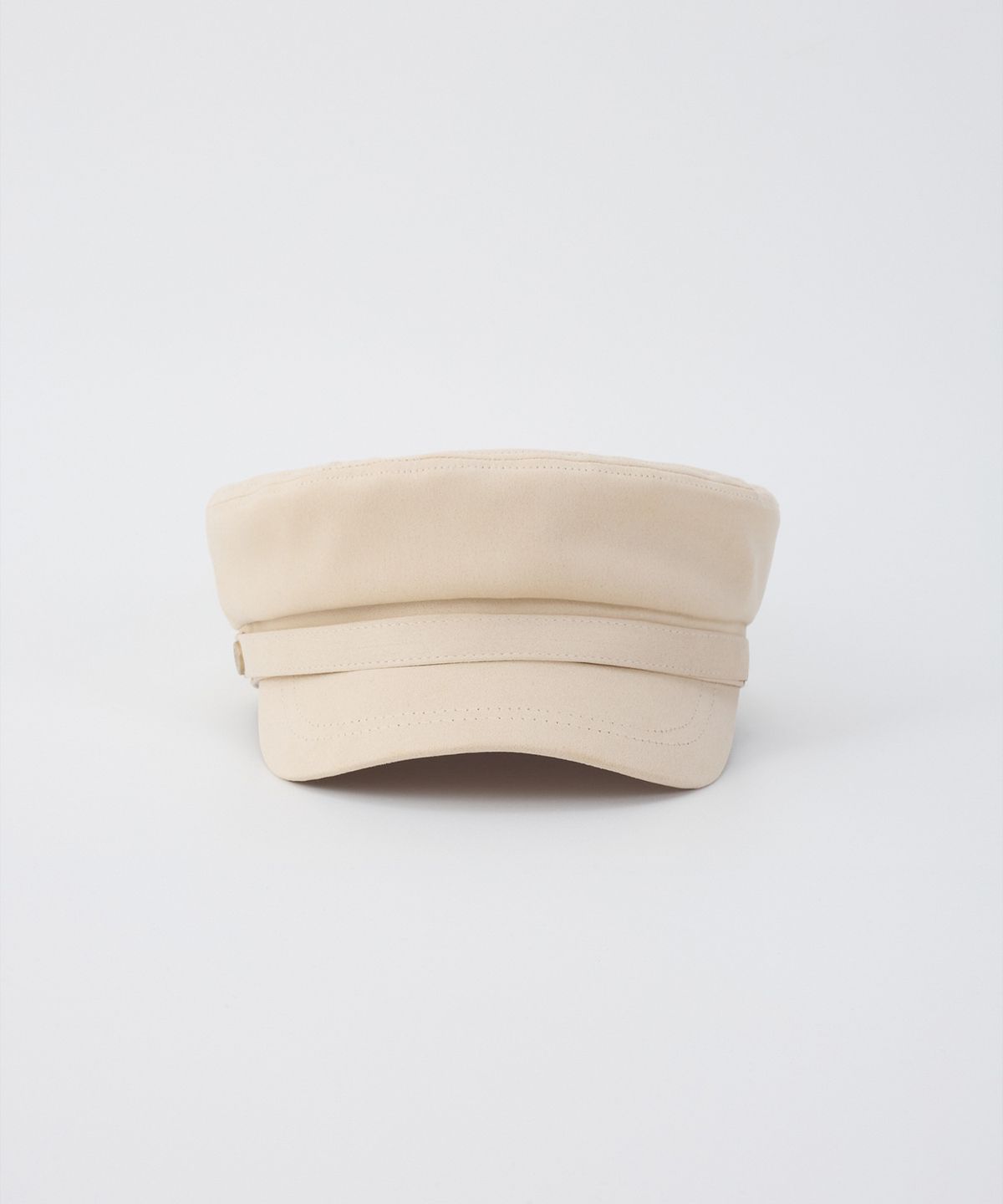 살롱 드 욘(SALON DE YOHN) Suede Button Hat_ Ivory