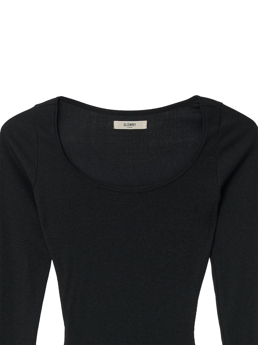 MUSINSA公式 | GLOWNY G CLASSIC RIB MINI DRESS (CHARCOAL)