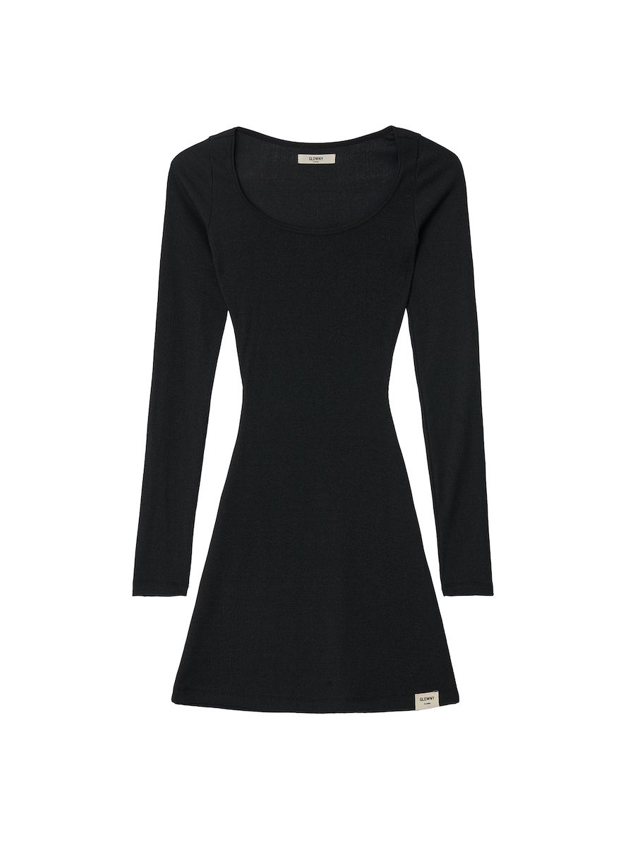 ★GLOWNY★G CLASSIC RIB MINI DRESS (CHARCOAL)★正規品/送料込 MUSINSA公式 | GLOWNY G CLASSIC RIB MINI DRESS (CHARCOAL)
