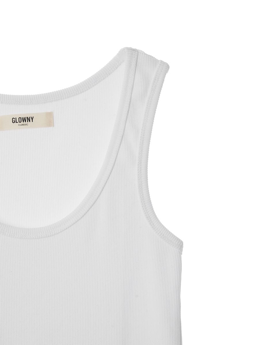 ★GLOWNY★ G CLASSIC SLEEVELESS WHITE G CLASSIC SLEEVELESS (WHITE) - GLOWNY
