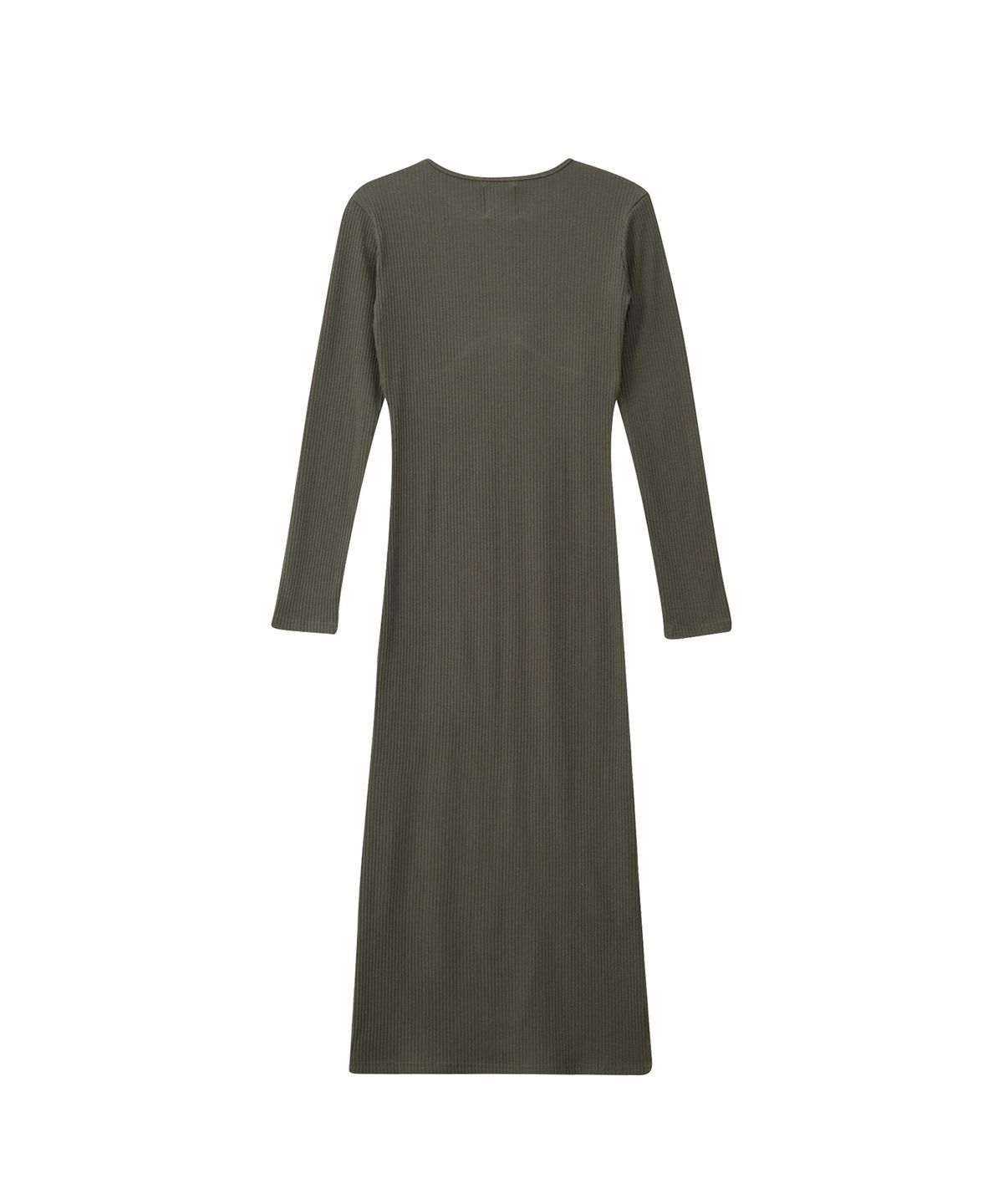 살롱 드 욘(SALON DE YOHN) Line Point Basic Jersey Dress_ Khaki