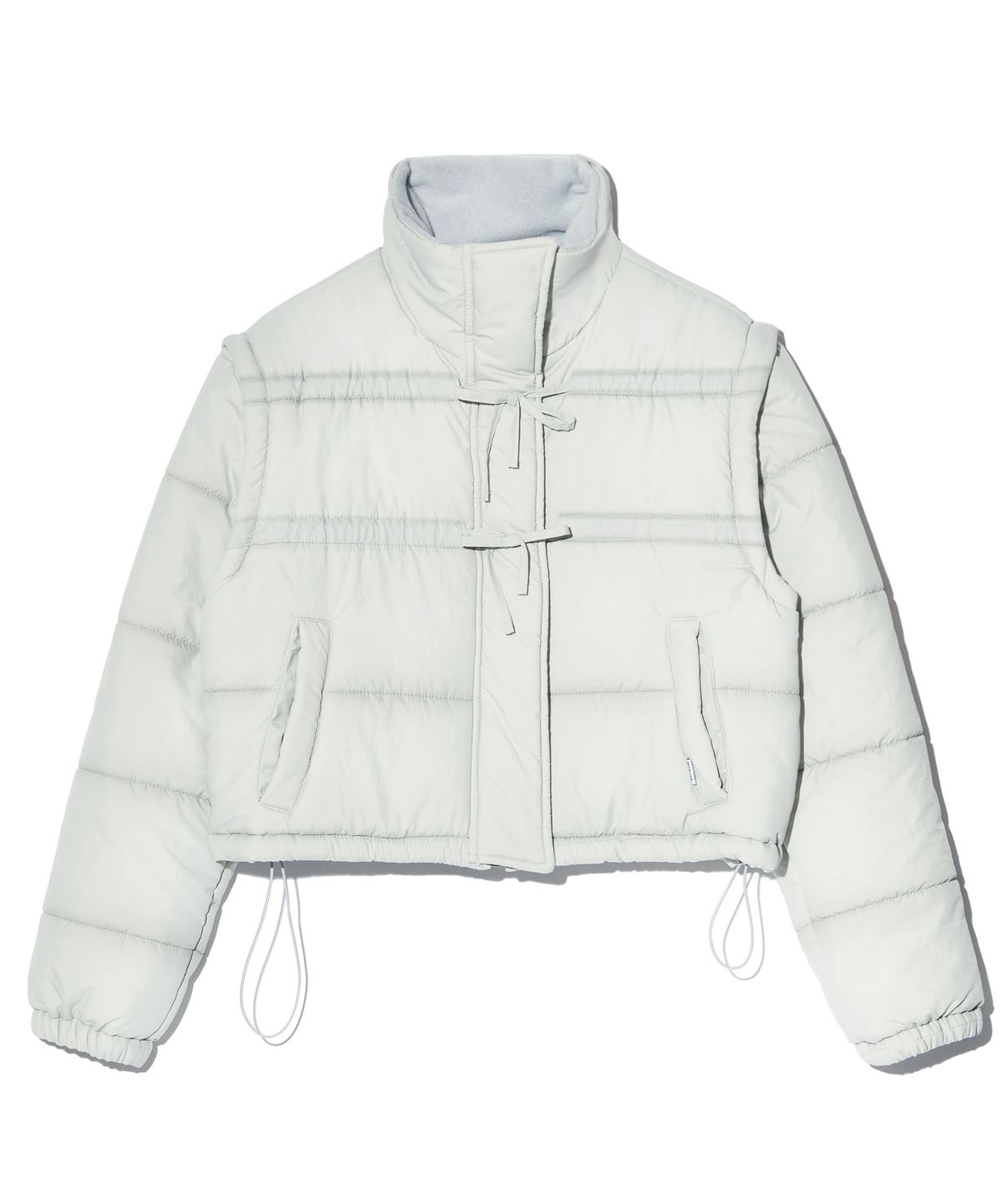 피스메이커(PIECE MAKER) RIBBON 2WAY PADDED JACKET (GREY)