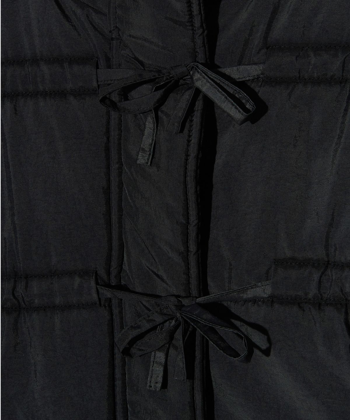피스메이커(PIECE MAKER) RIBBON 2WAY PADDED JACKET (BLACK)