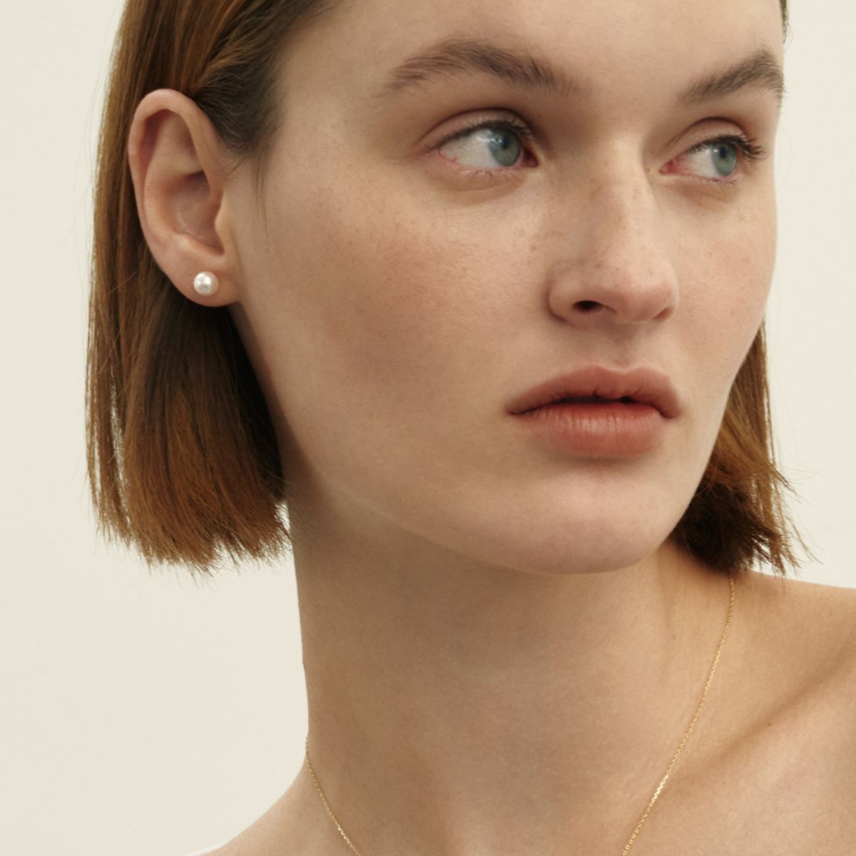 룬느(LUNNE) 14k 에센셜 아코야 6.5mm 해수진주 귀걸이 (14k골드) #LCE07