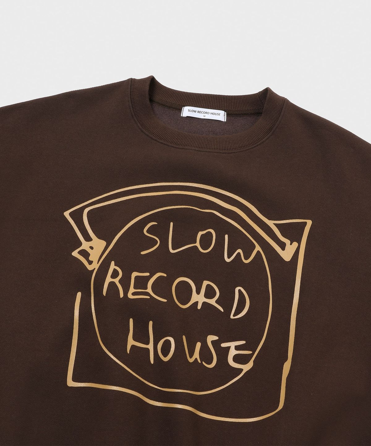 슬로우 레코드 하우스(SLOW RECORD HOUSE) 레코드 스웻셔츠_브라운