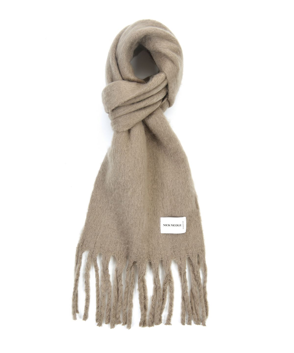 닉앤니콜(NICK&NICOLE) PREMIUM BOLD SOFT MUFFLER_BROWN