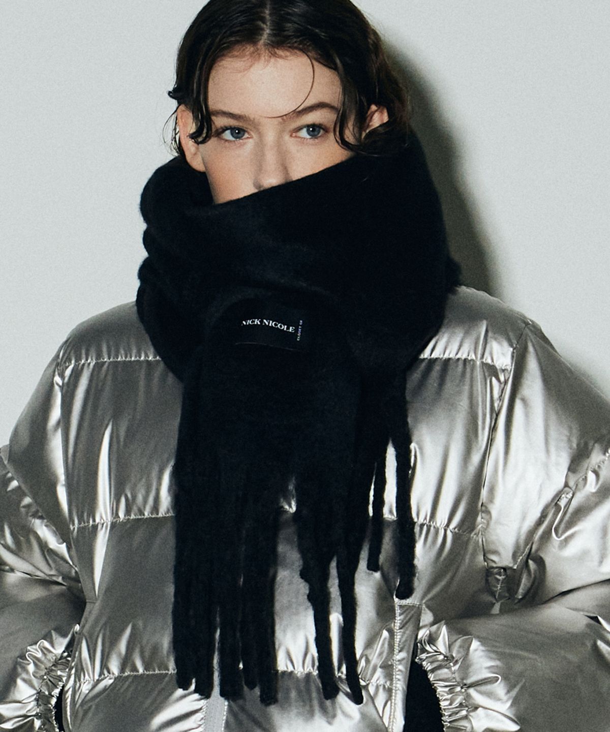 닉앤니콜(NICK&NICOLE) PREMIUM BOLD SOFT MUFFLER_BLACK