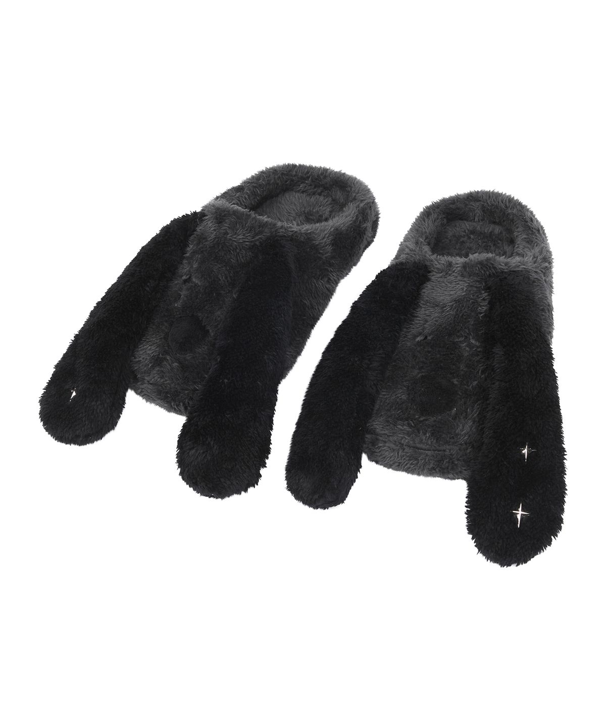 러브이즈트루(LUVISTRUE) XM FUZZY DOG ROOM SHOES(CHARCOAL)