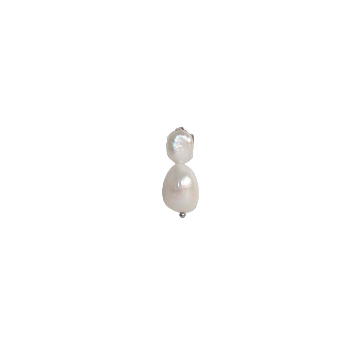 비엔베투(Bien Vetu) 7mm X 10mm 담수 진주 눈사람 귀걸이