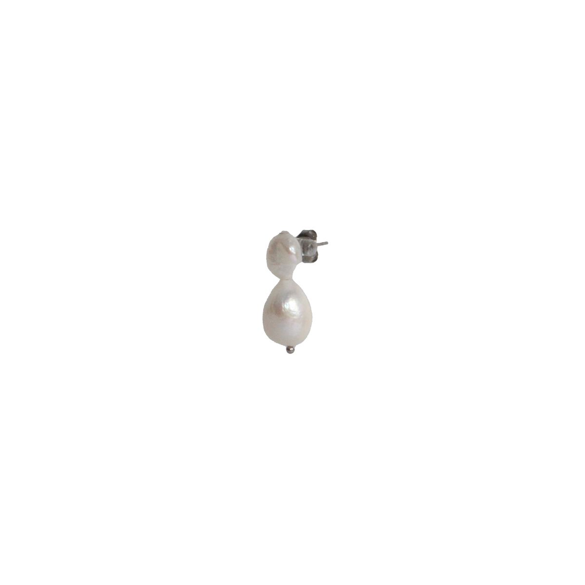 비엔베투(Bien Vetu) 7mm X 10mm 담수 진주 눈사람 귀걸이