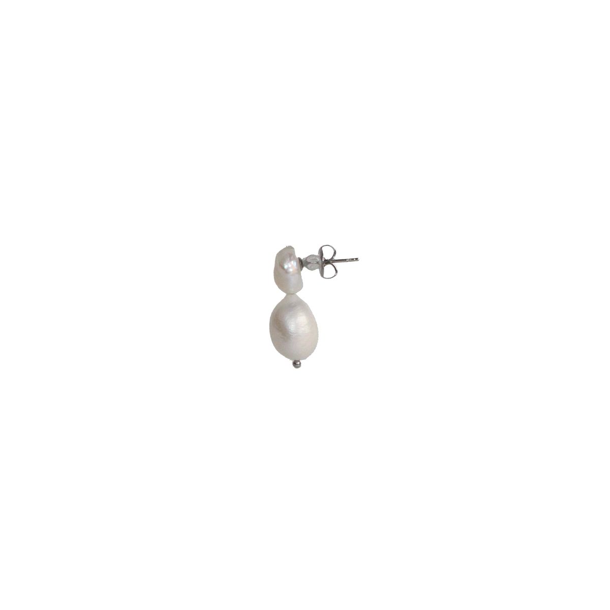 비엔베투(Bien Vetu) 7mm X 10mm 담수 진주 눈사람 귀걸이