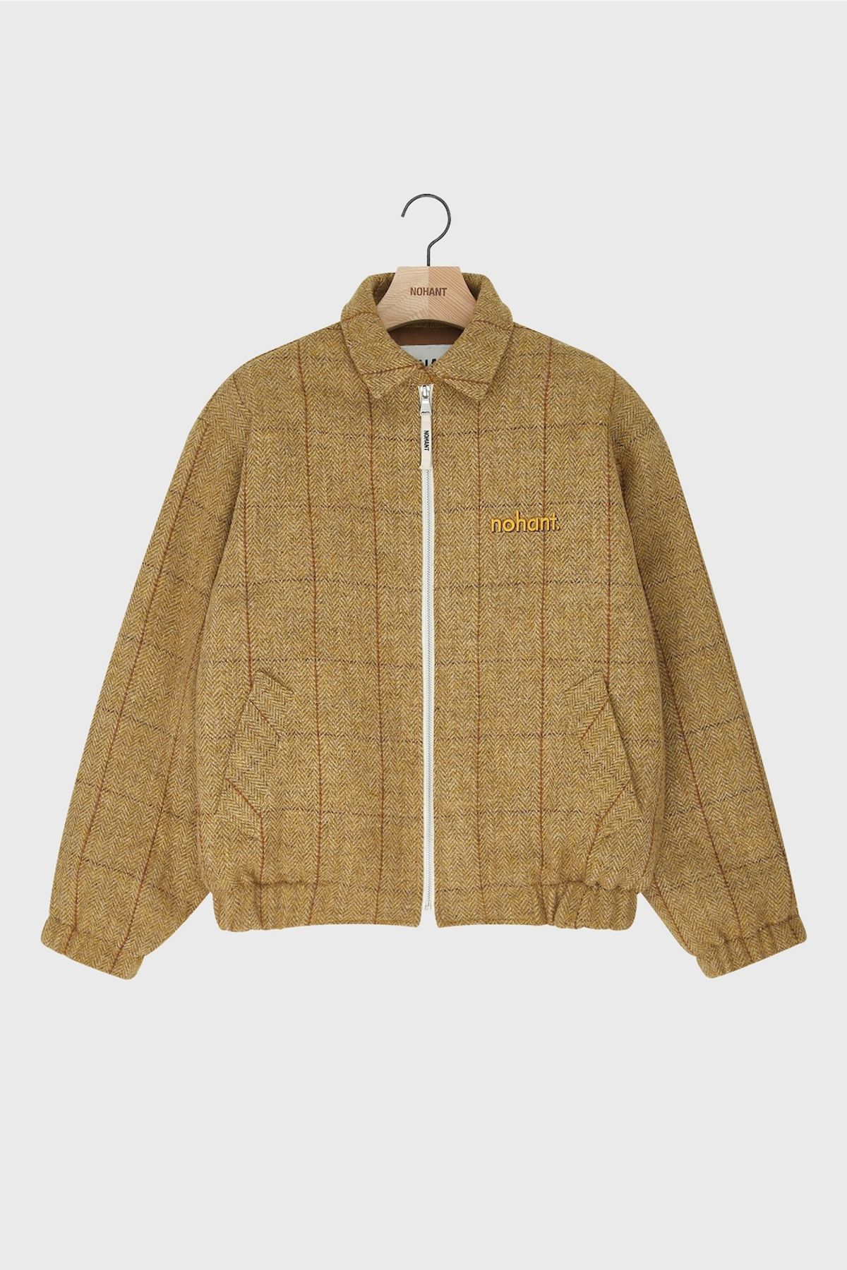 노앙(NOHANT) HARRIS TWEED BLOUSON JACKET MUSTARD CHECK