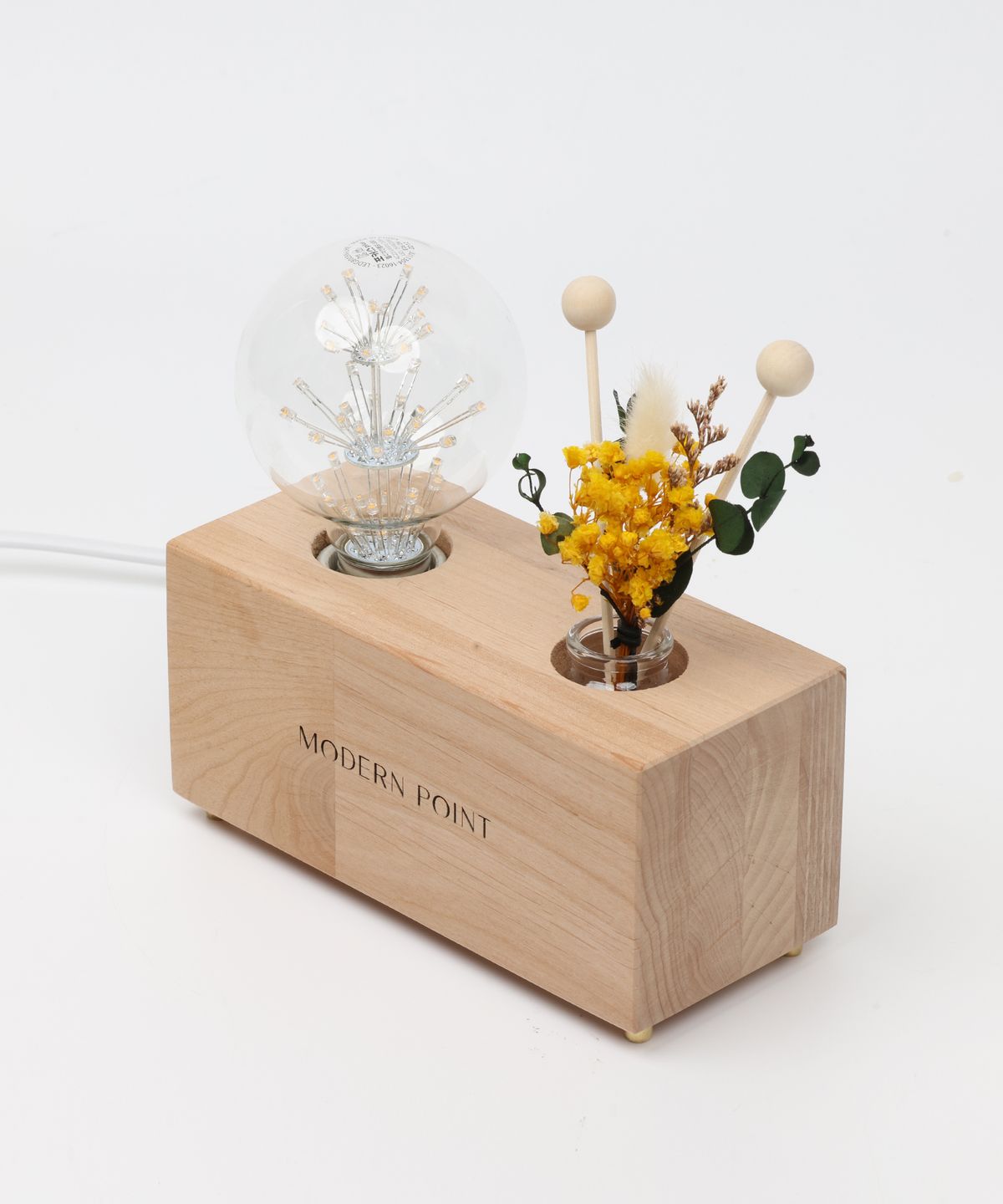 모던포인트(MODERNPOINT) 원목 각인 LED 무드등 디퓨저