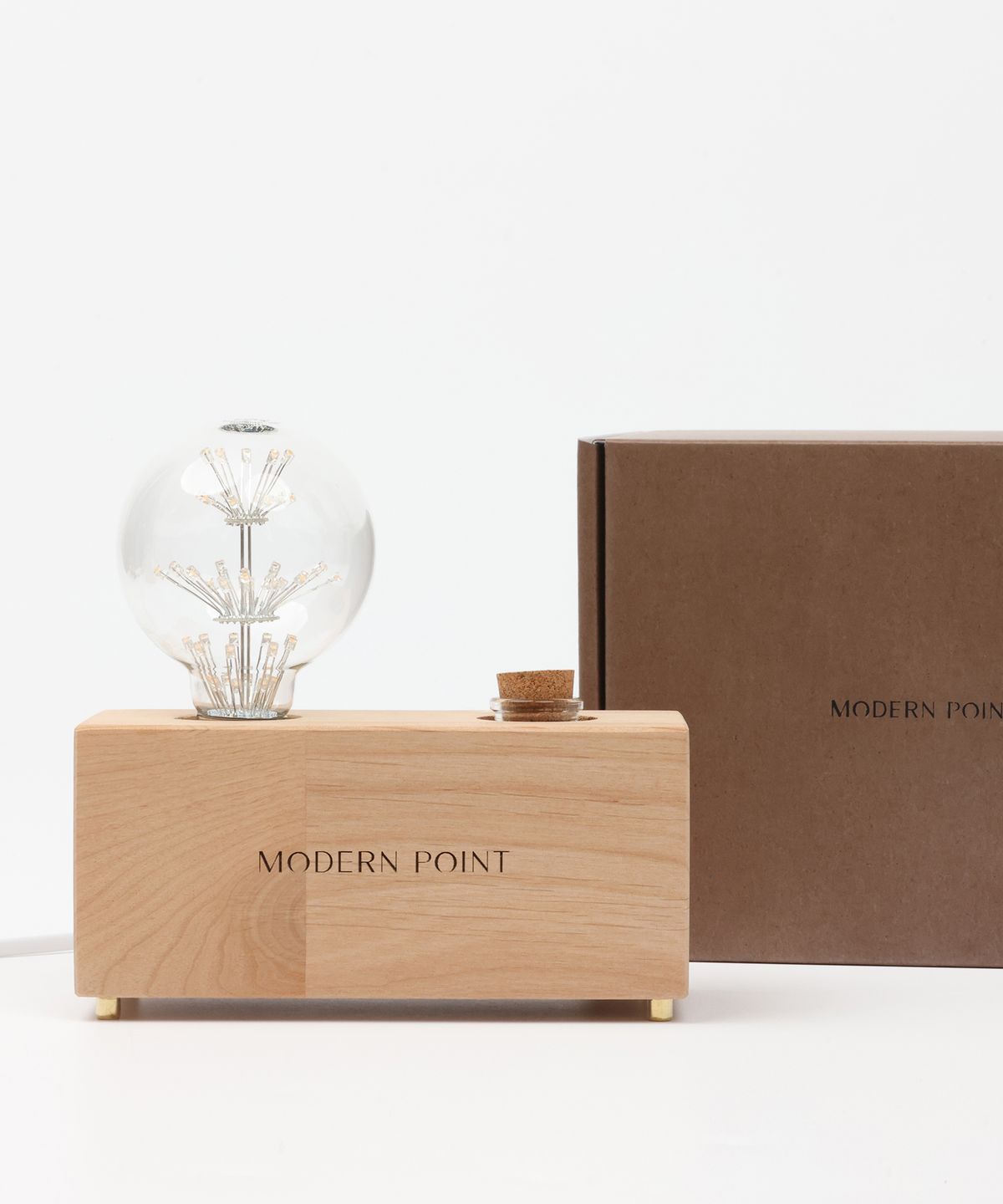 모던포인트(MODERNPOINT) 원목 각인 LED 무드등 디퓨저
