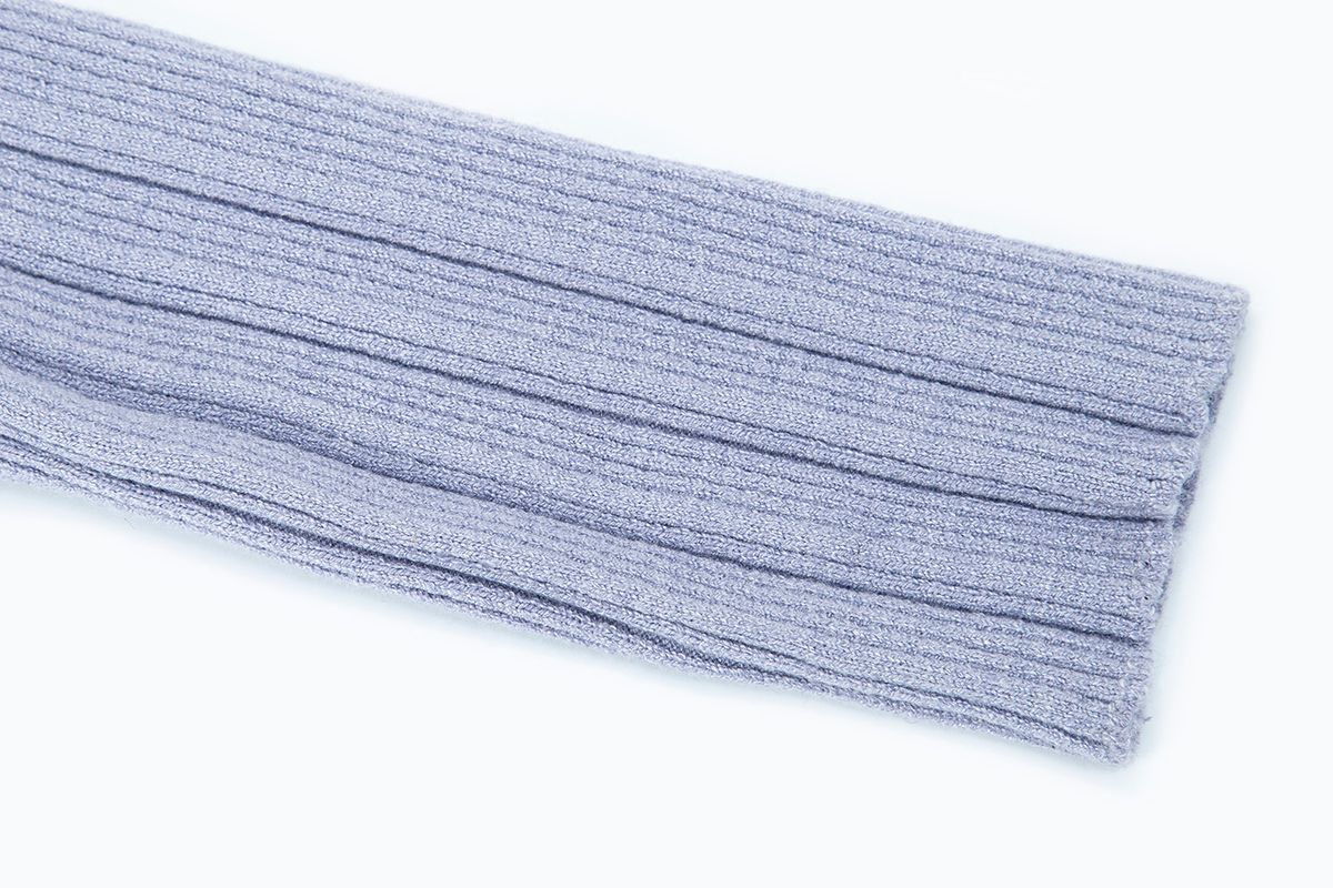 샐러드바구니(SALAD BAGUNI) Polo Neck Ribbed Pullover - purple