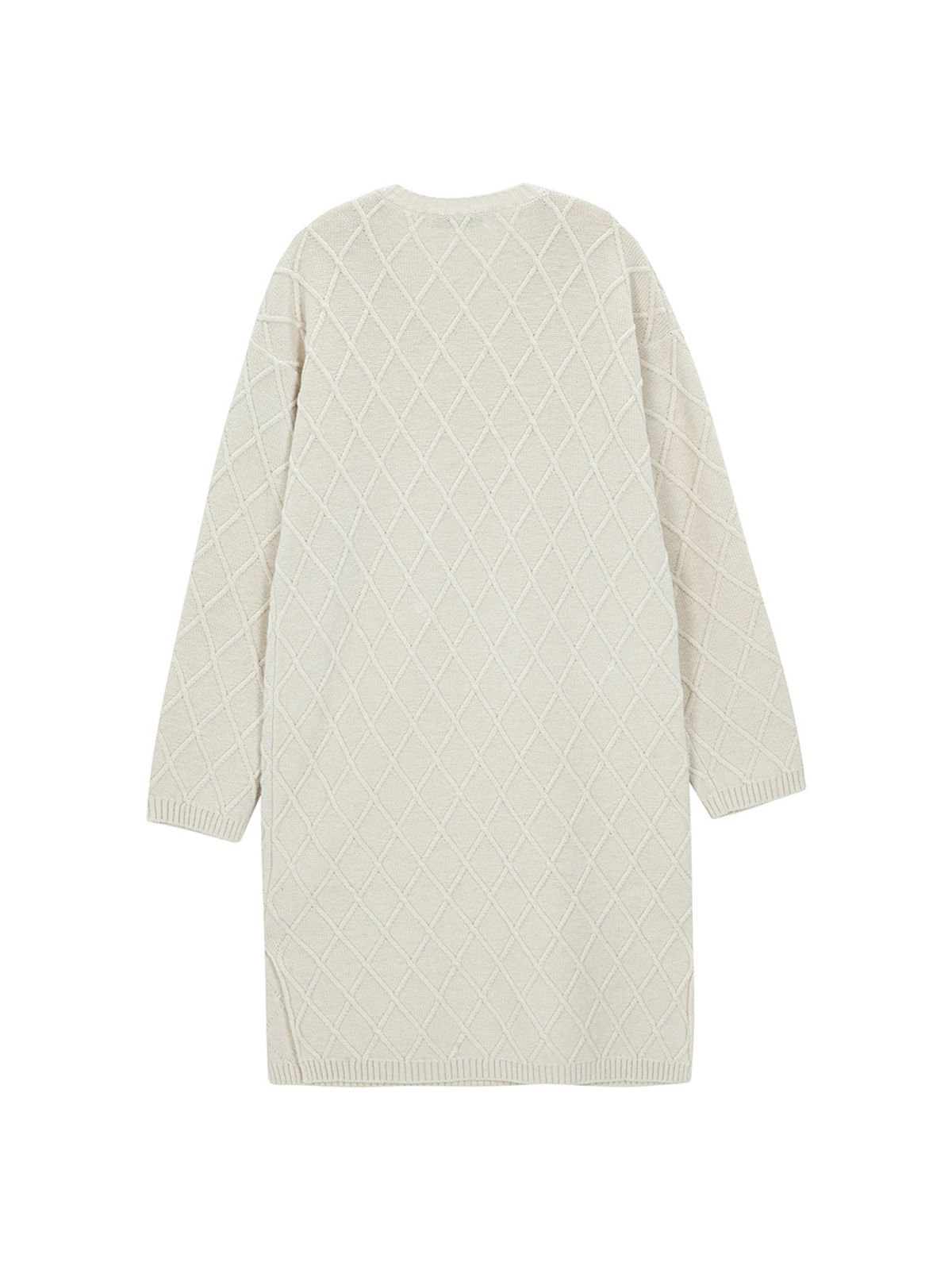 샐러드바구니(SALAD BAGUNI) Fisherman Open Neckline Midi Dress - ivory