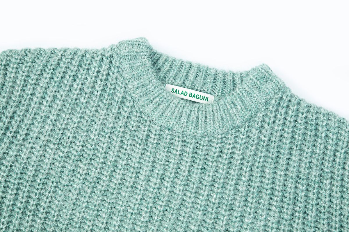 샐러드바구니(SALAD BAGUNI) Metallic Round Pullover - mint