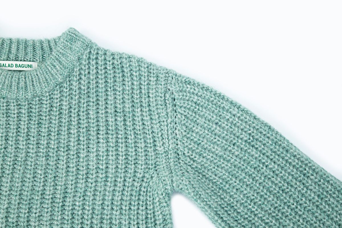 샐러드바구니(SALAD BAGUNI) Metallic Round Pullover - mint