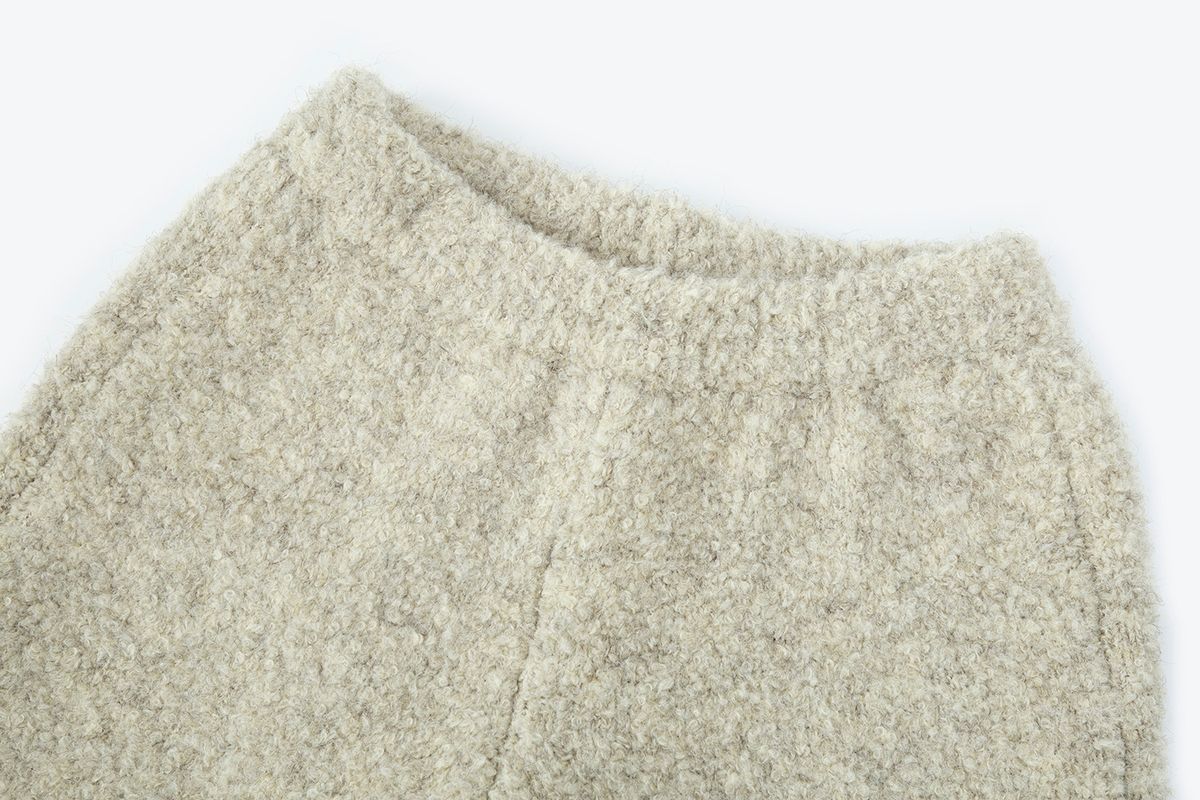 샐러드바구니(SALAD BAGUNI) Boucle Wide Jogger Pants - cream