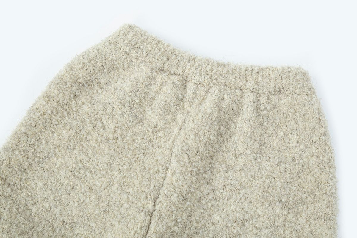샐러드바구니(SALAD BAGUNI) Boucle Wide Jogger Pants - cream