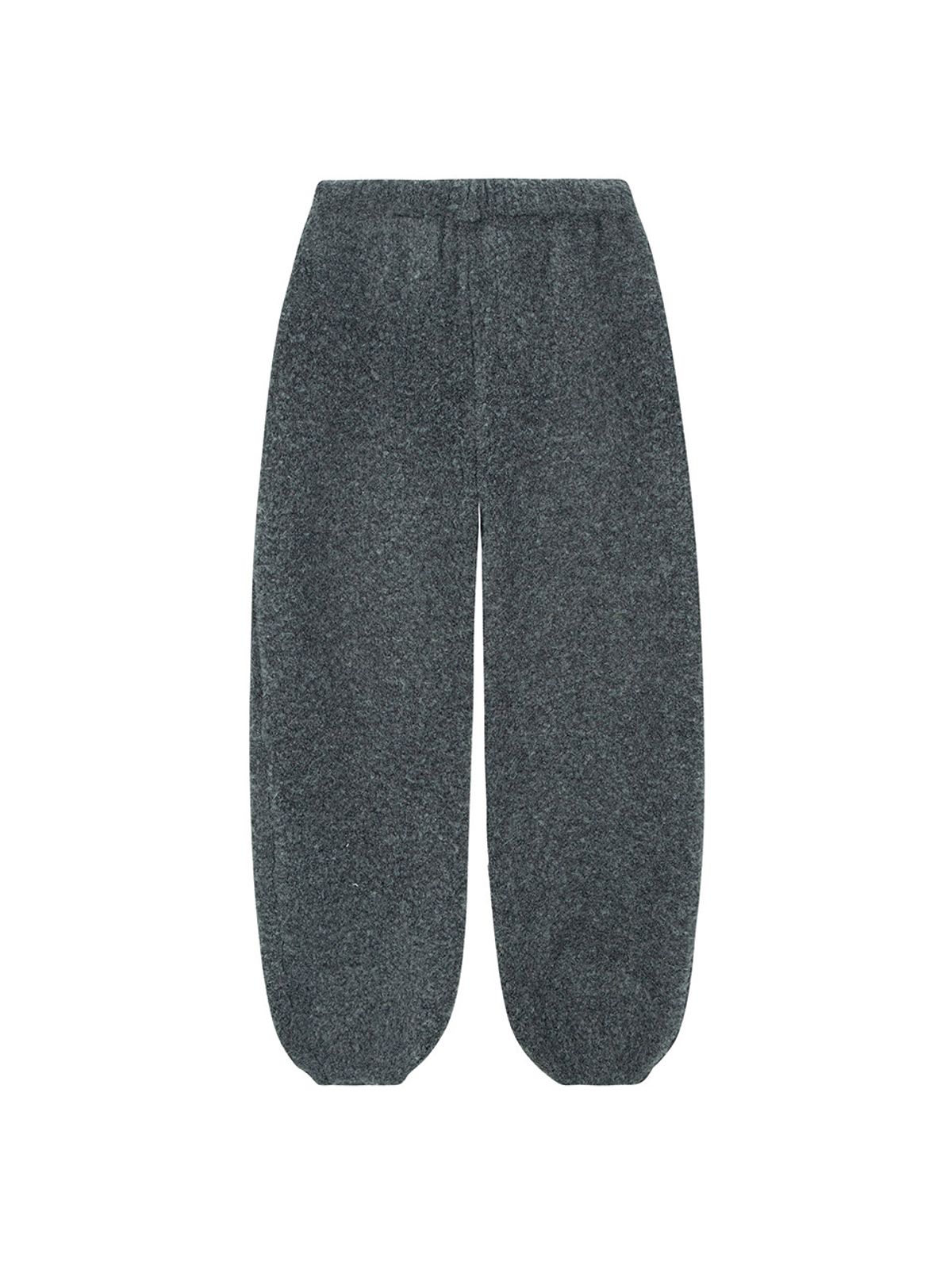 샐러드바구니(SALAD BAGUNI) Boucle Wide Jogger Pants - charcoal