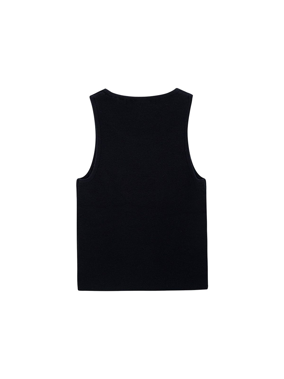 샐러드바구니(SALAD BAGUNI) Hotfix Sleeveless Knit Top - black