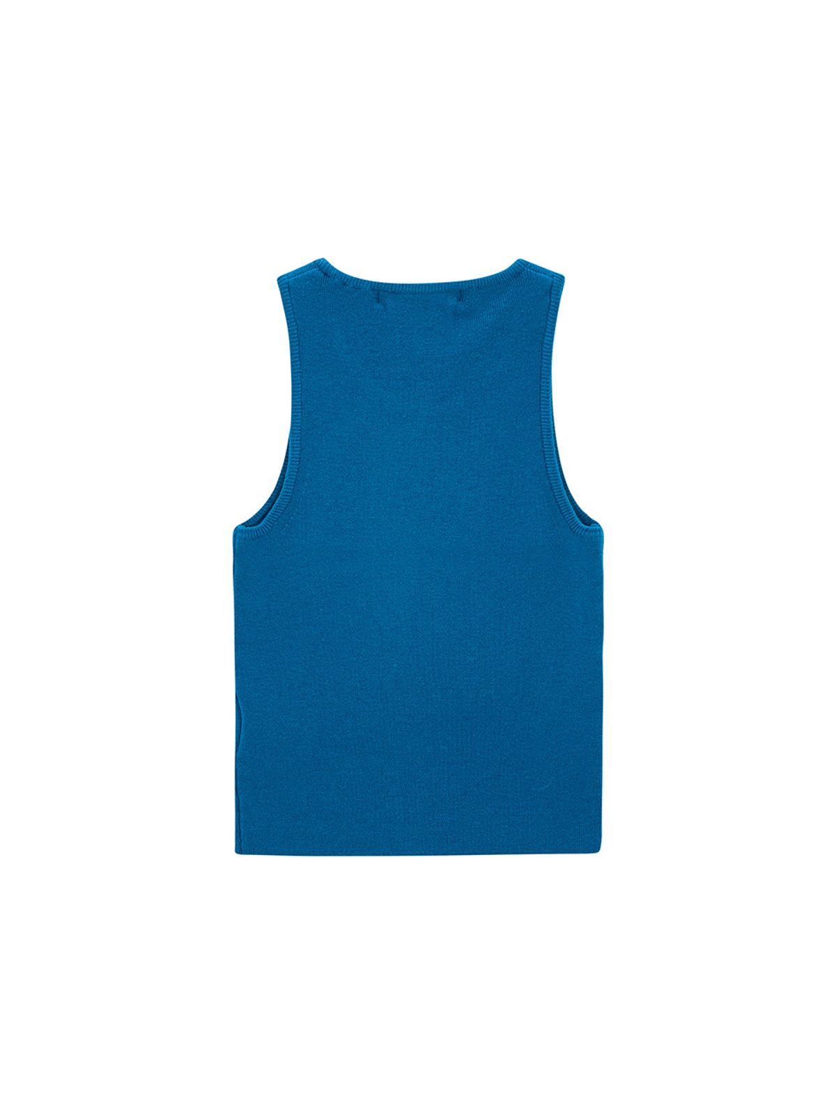 샐러드바구니(SALAD BAGUNI) Hotfix Sleeveless Knit Top - blue