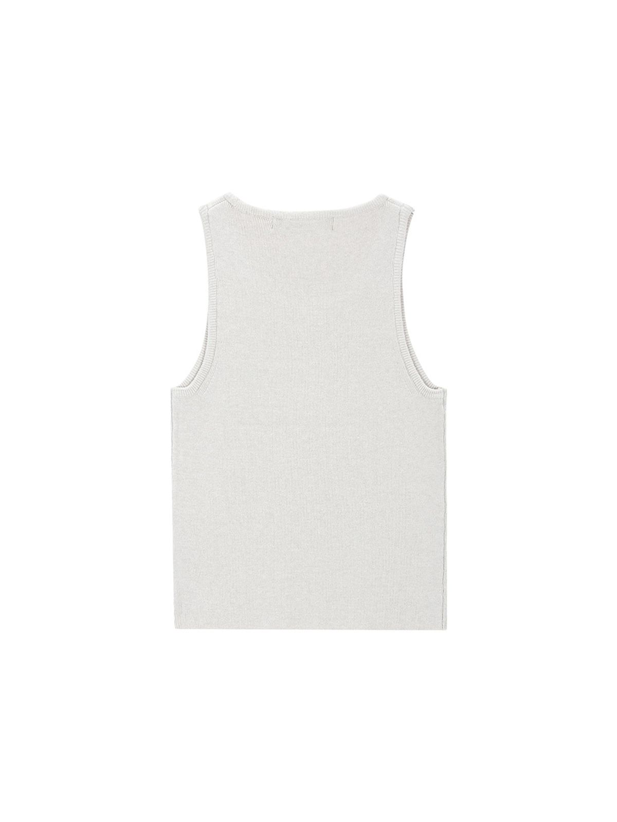 샐러드바구니(SALAD BAGUNI) Hotfix Sleeveless Knit Top - beige