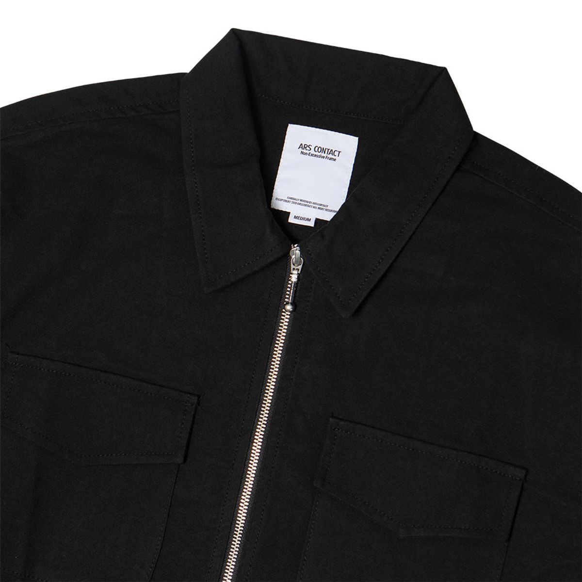 아르스 콘택트(ARSCONTACT) AC Zipup Shirts.Black