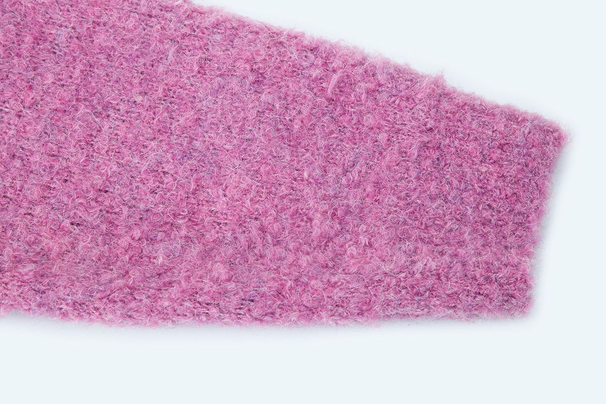 샐러드바구니(SALAD BAGUNI) Wool Boucle V-neck Pullover - pink