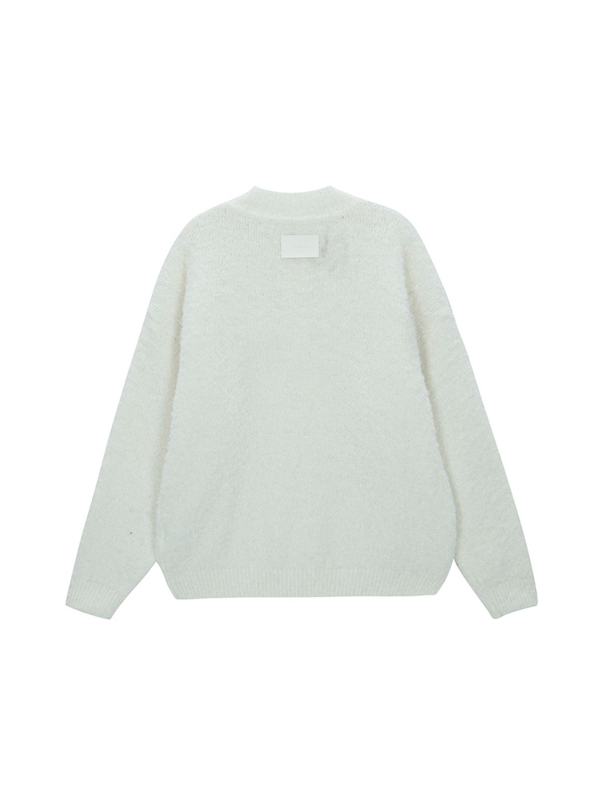 샐러드바구니(SALAD BAGUNI) Wool Boucle V-neck Pullover - white